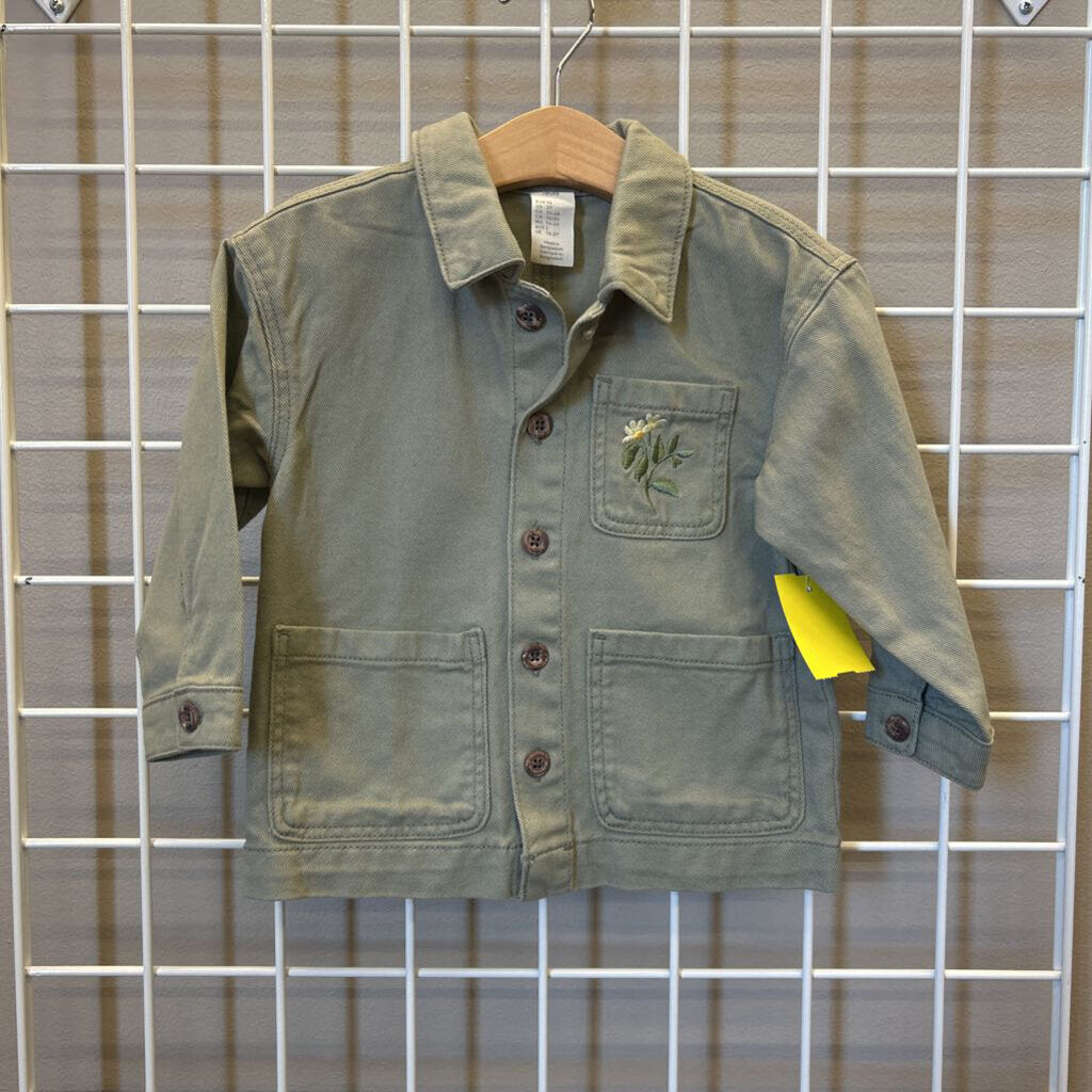 NWT H&M Flower Cargo Jacket - 2T