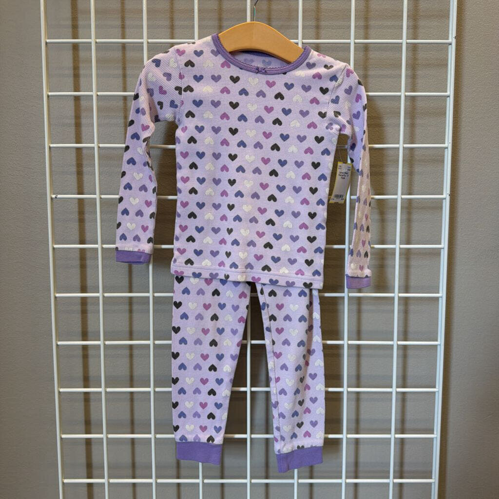 Carter's Heart Thermal Pjs - 3T
