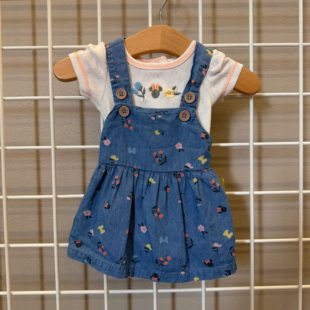 Disney Baby Floral Jumper / Onesie Set - NB