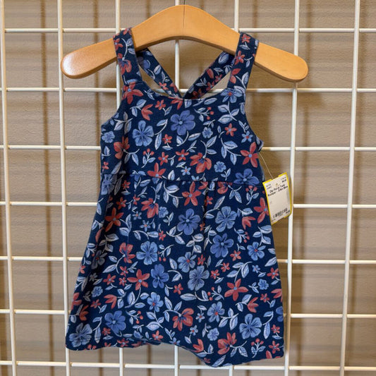 Dip Floral Tank Romper - 3/6m