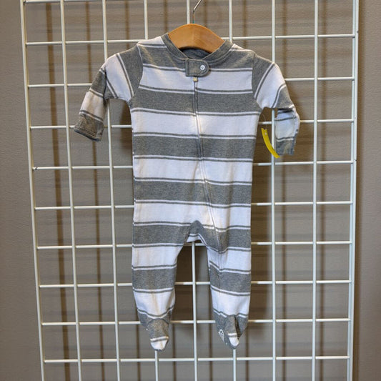 Burt's Bees Stripe Zip Sleeper - 0/3m