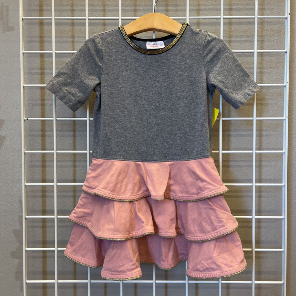Hanna Andersson Ruffle SS Dress - 4T