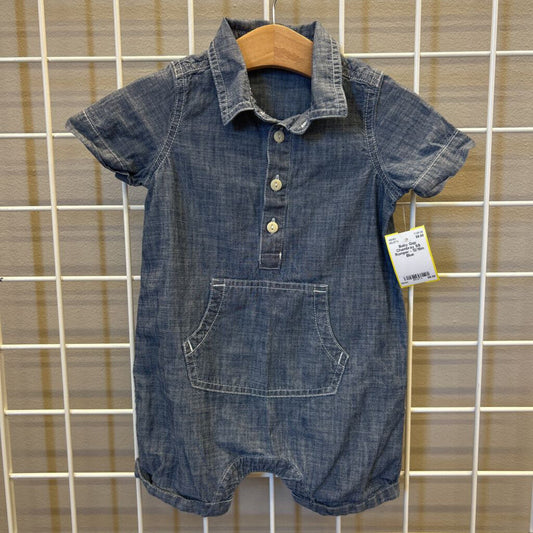 Baby Gap Chambray SS Romper - 12/18m