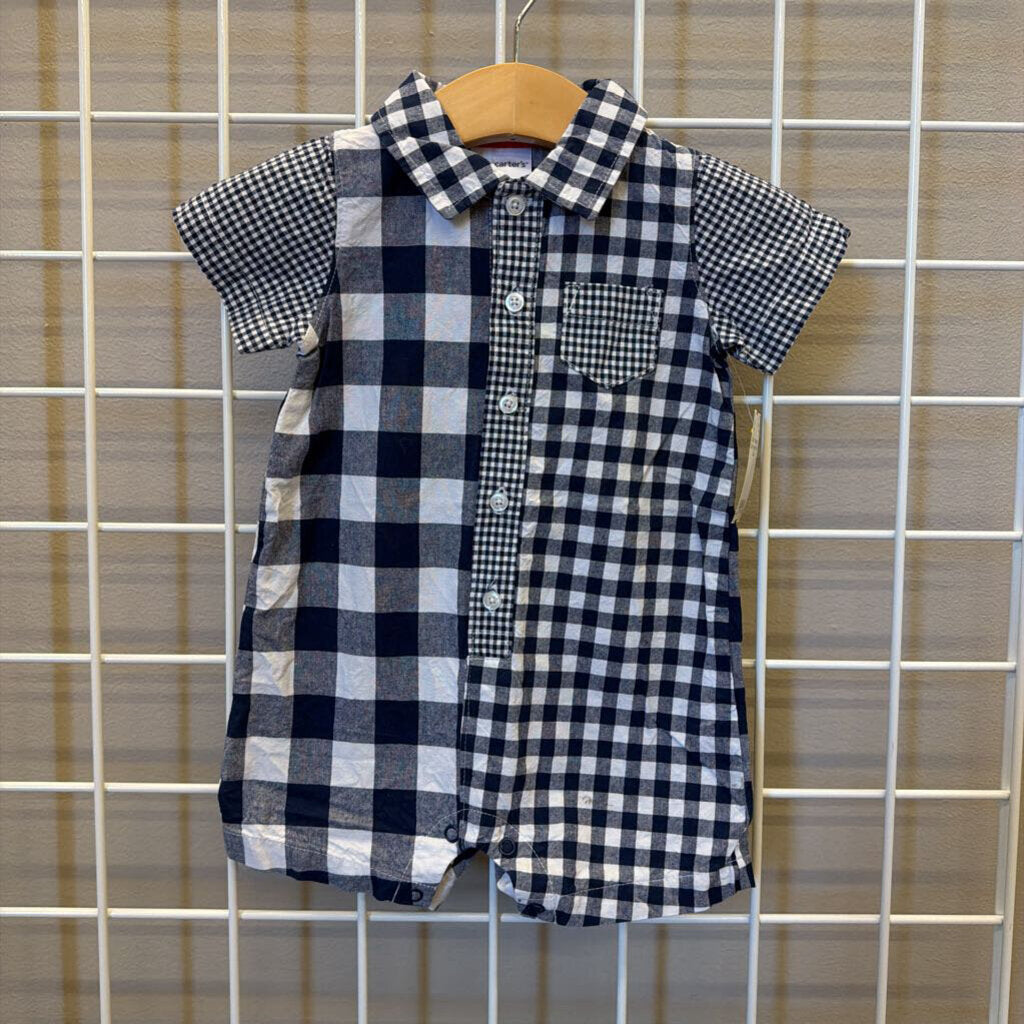 Carter's Gingham Short Romper - 9m