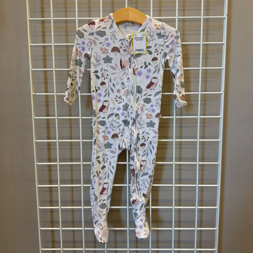Tullabee Bamboo Owl Zip Sleeper - 9/12m