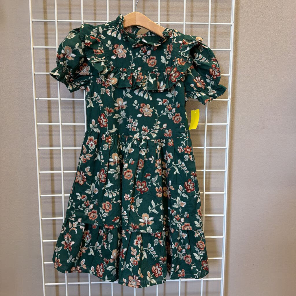 Janie & Jack Floral Ruffle SS Dress - 12