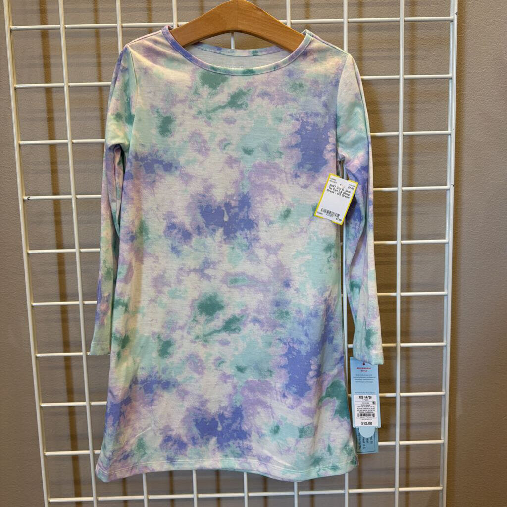 NWT Cat & Jack Tie Dye LS Sleep Dress - 4/5