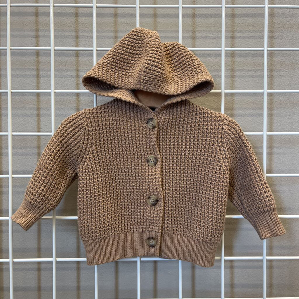 Old Navy Knit Hoodie Cardigan - 3/6m