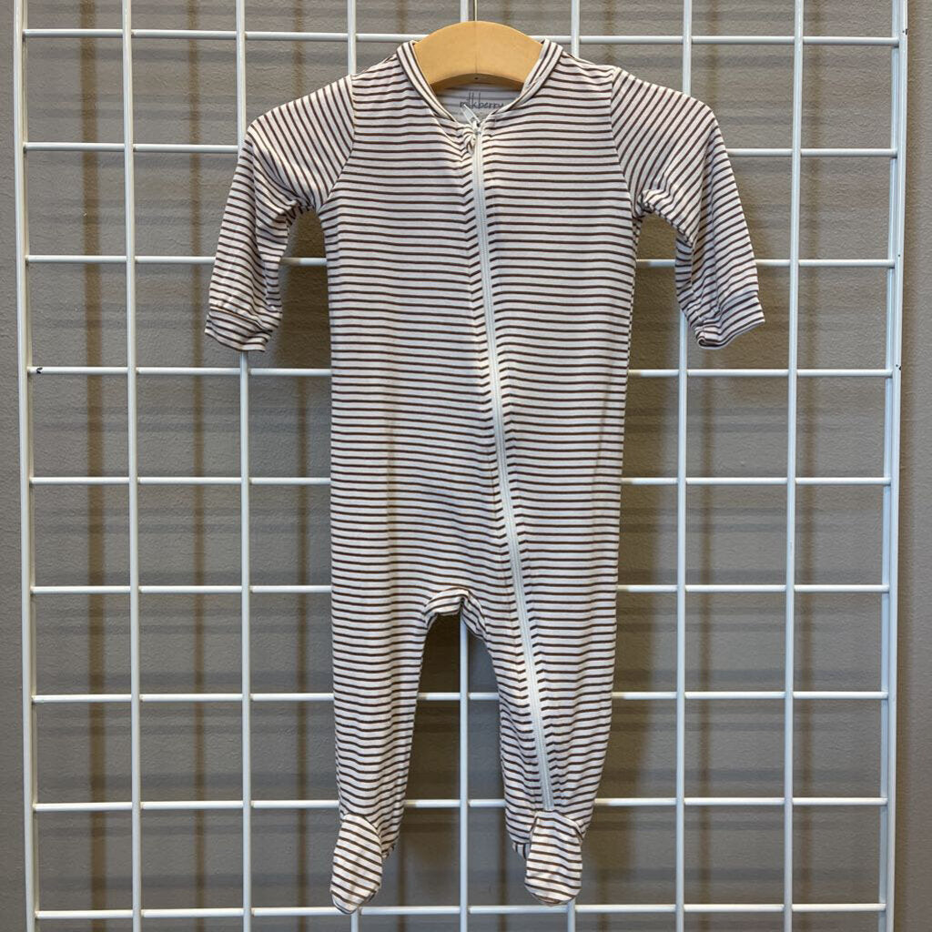 Milkberry Stripe Zip Sleeper - 3/6m
