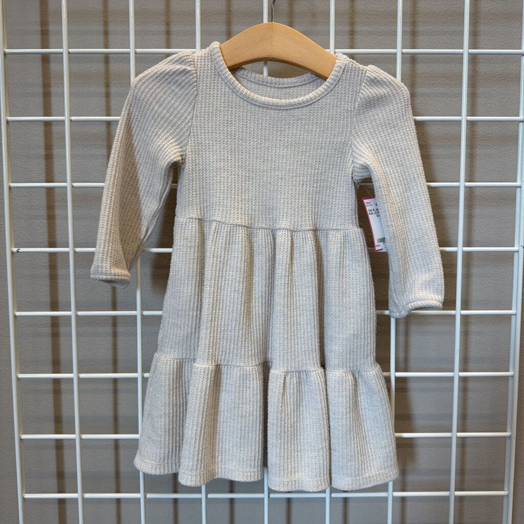 Cat & Jack Waffle Knit LS Dress - 18m