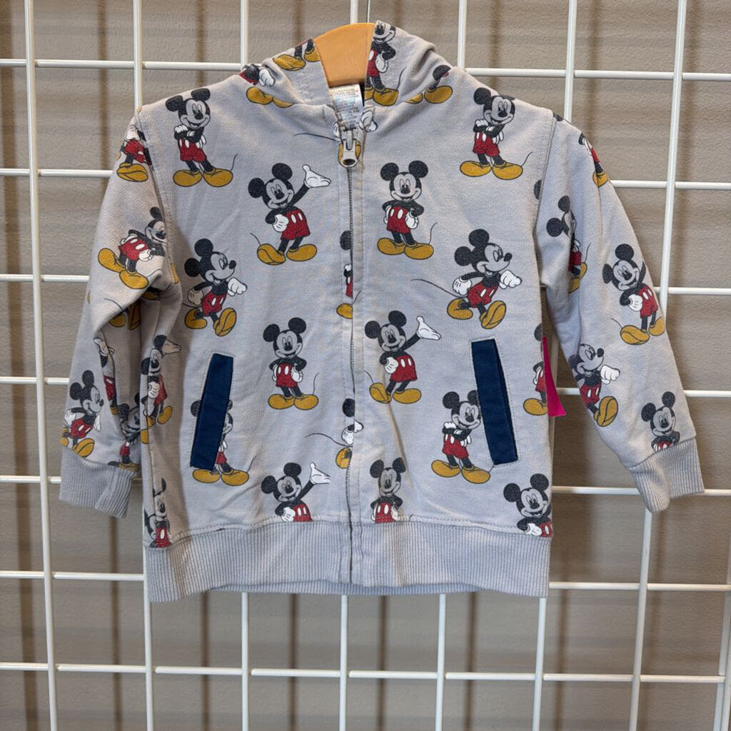 Disney Baby Mickey Zip Hoodie 18m (wash wear)