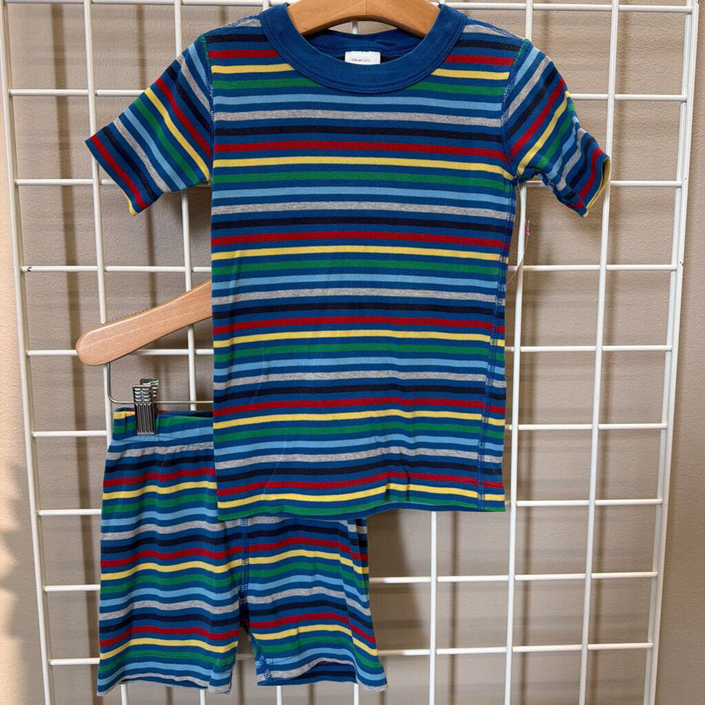 Hanna Andersson Stripped SS Shorts PJ Set 5T
