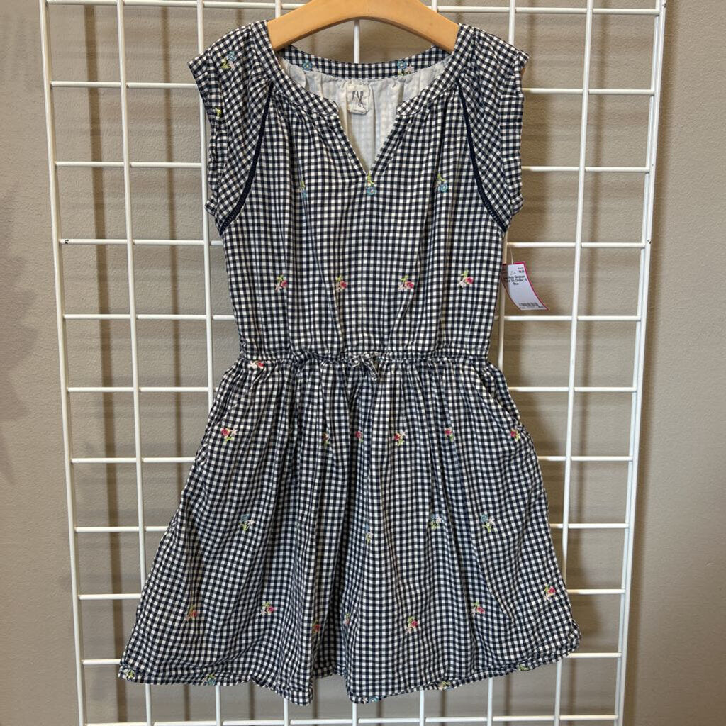Gap Kids Gingham Floral SS Dress - 8