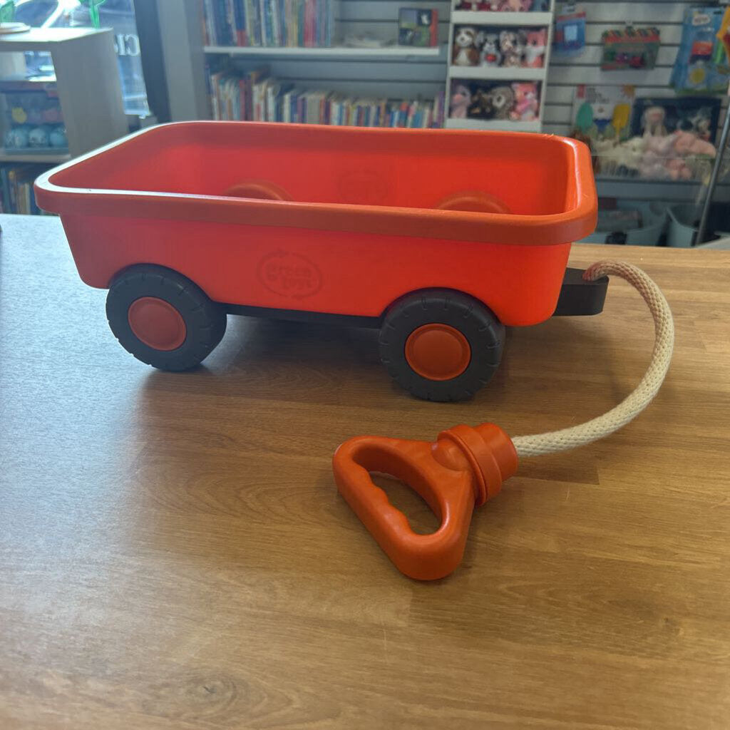 Green Toys Orange Pull Along Wagon