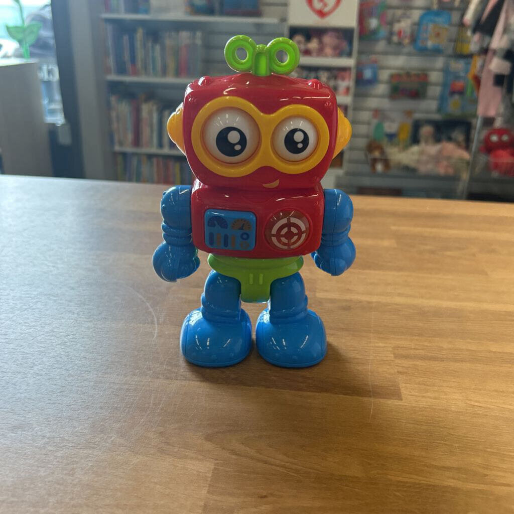 Happy Kid Play Robot