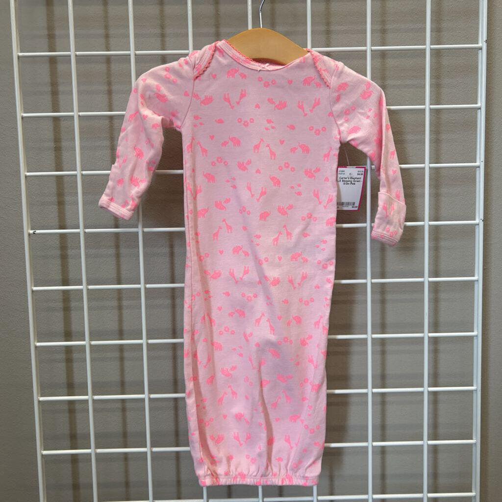 Carter's Elephant LS Sleeping Gown - 0/3m