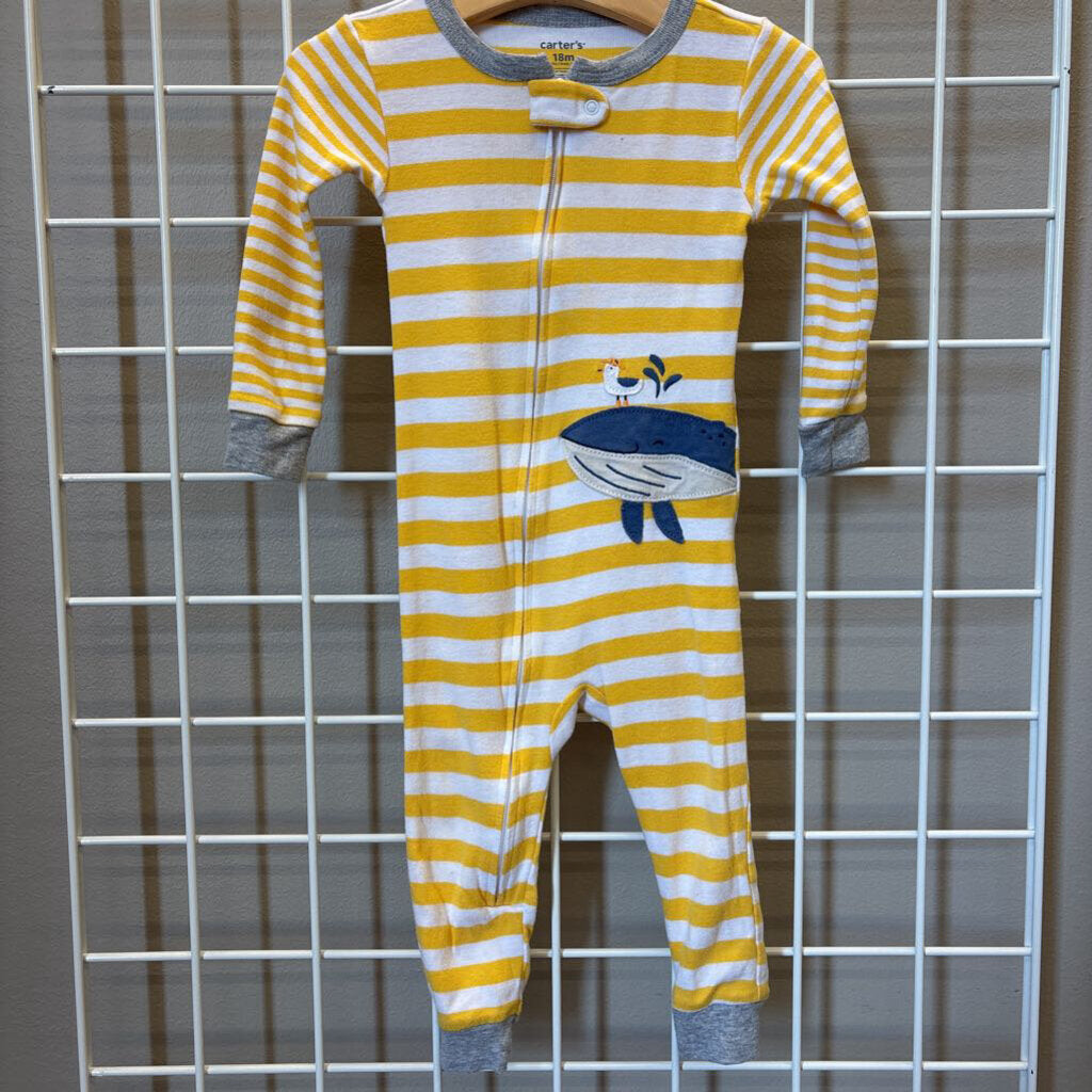Carter's Stripe Whale Zip Sleeper - 18m