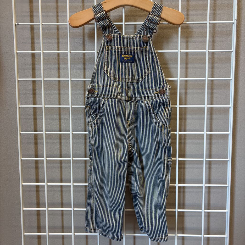 Osh Kosh Railroad Stripe Overalls - 12m