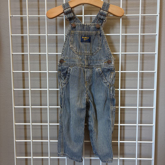 Osh Kosh Railroad Stripe Overalls - 12m