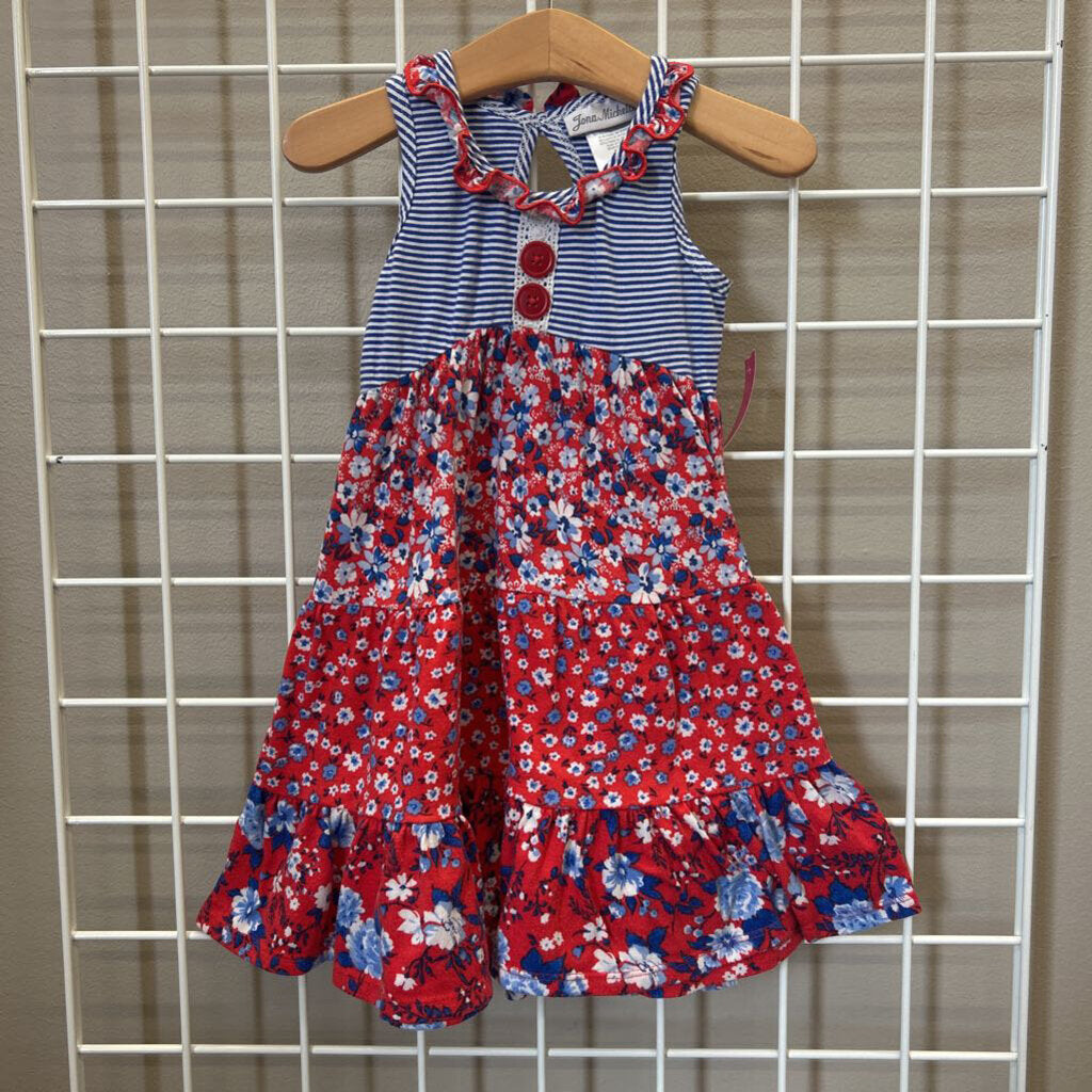 Jona Michelle Floral Tank Dress - 4T