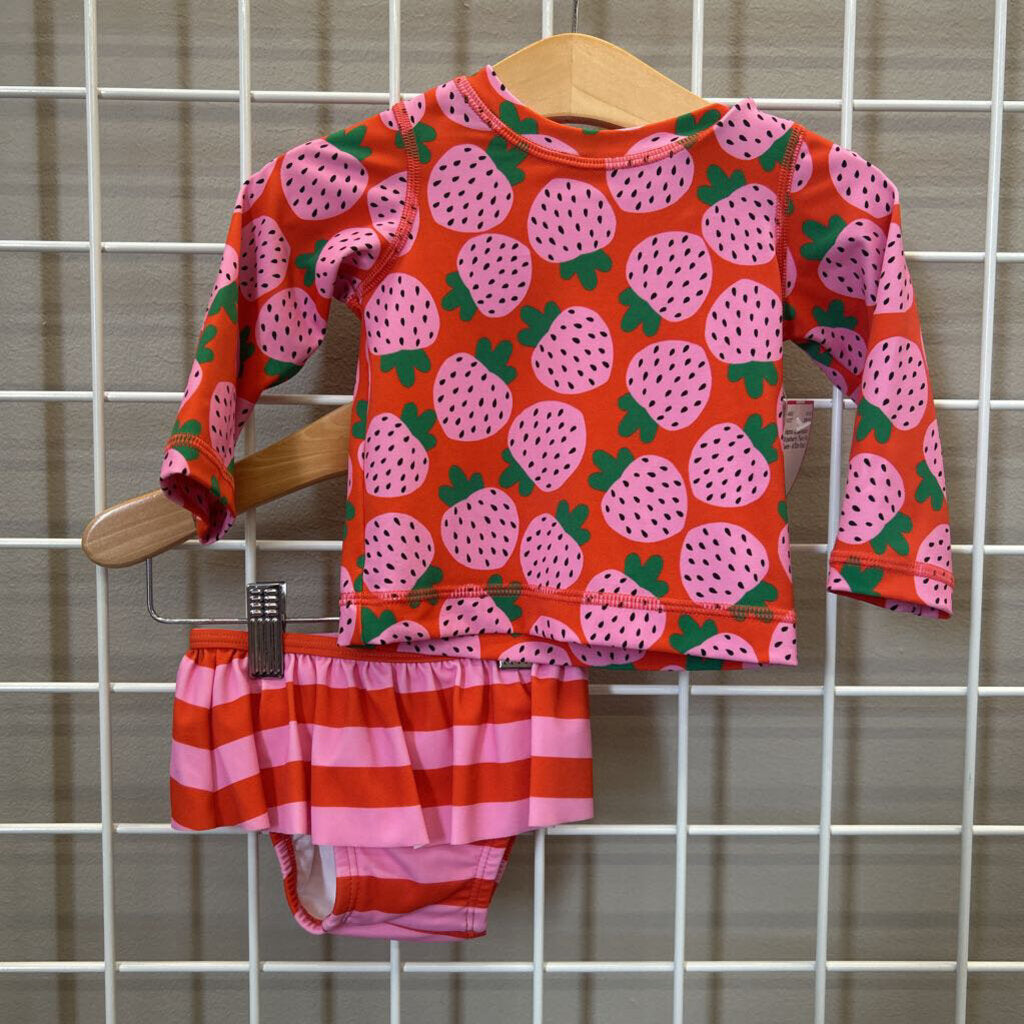 Hanna Andersson Strawberry Two Pc Swim - 6/12m