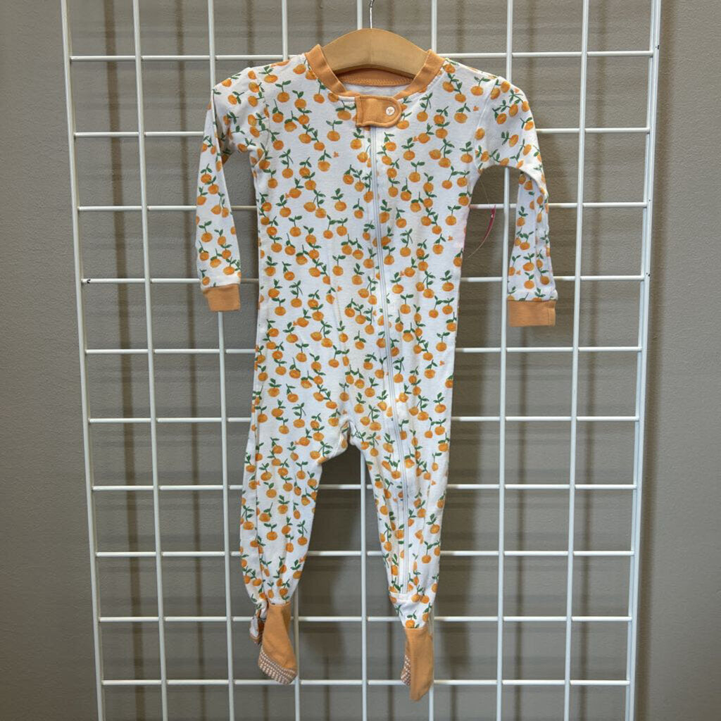 Burt's Bees Orange Zip Sleeper - 12m