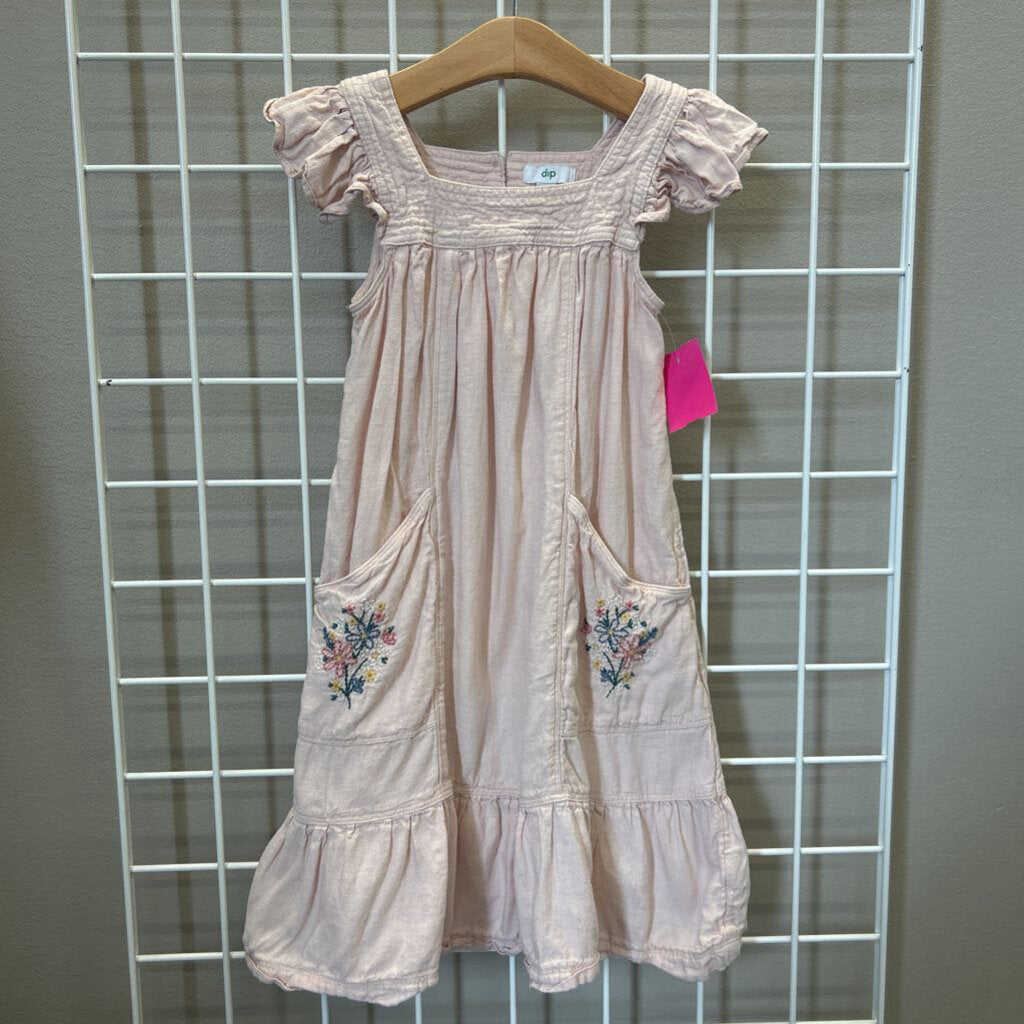 Dip Linen Flower Tank Dress - 6/7