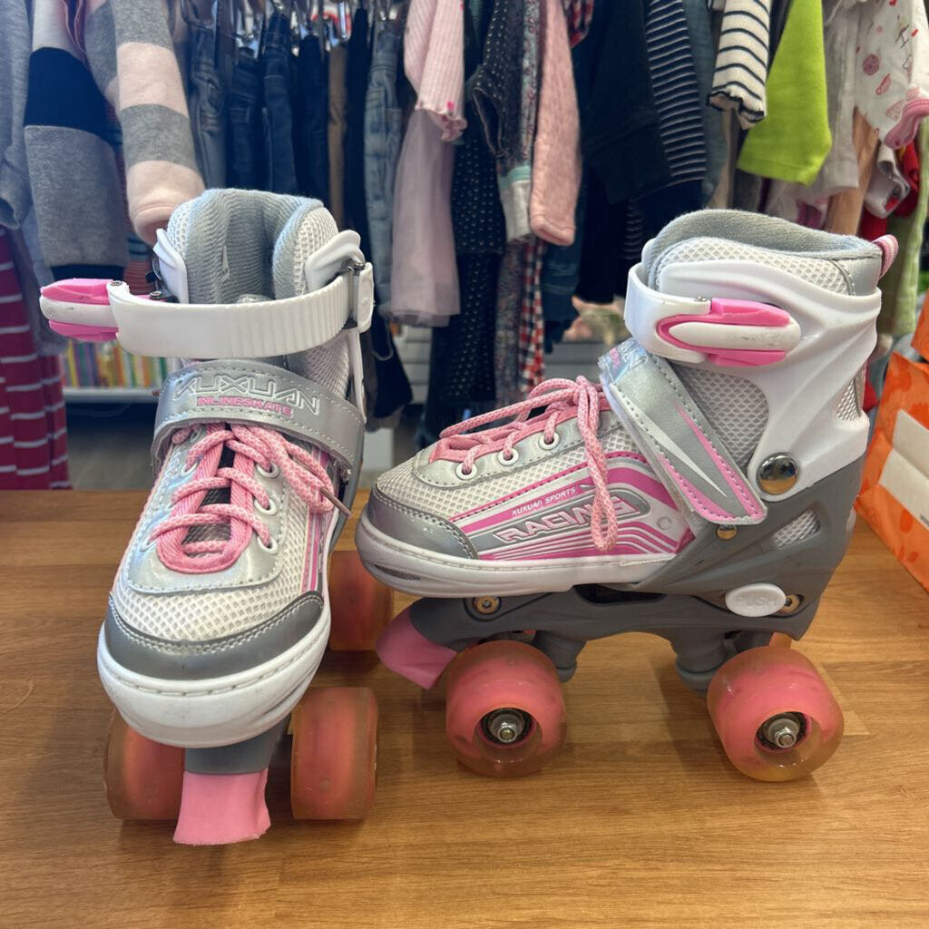 Kuxuan Sports White/Pink Roller Skates - 10/11