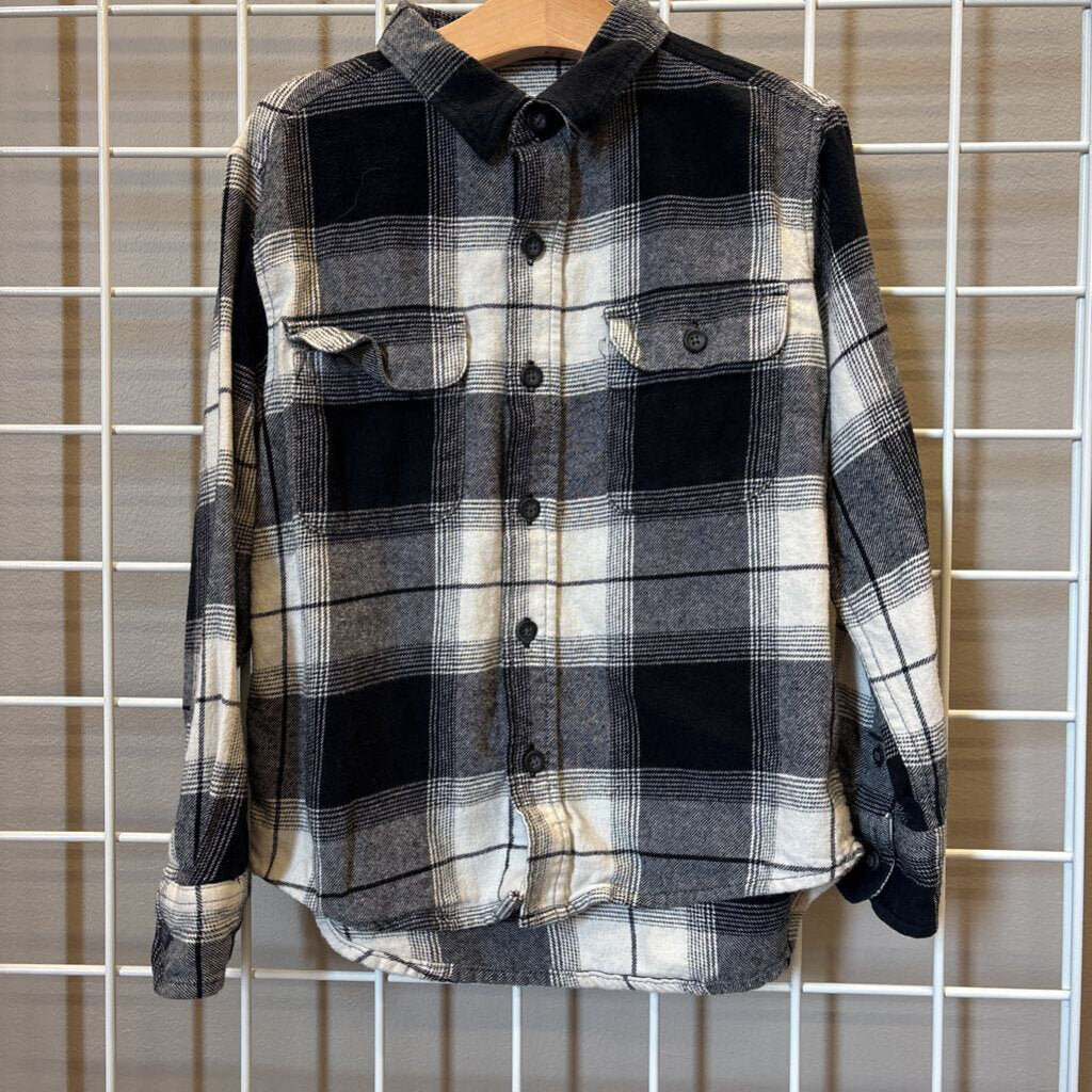 Old Navy Plaid Flannel LS Button Up - 6/7