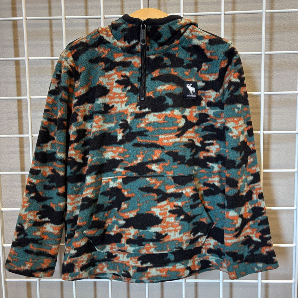 Abercrombie Kids Flannel Camo Quarter Zip Hoodie - 5/6