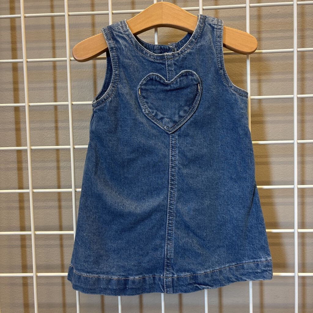 Baby Gap Heart Denim Dress - 18/24m