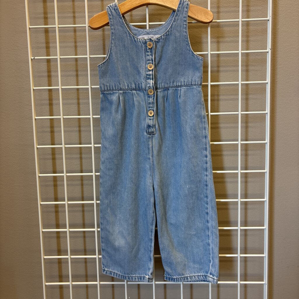 Zara Denim Tank Romper (marks on front & back) - 2/3