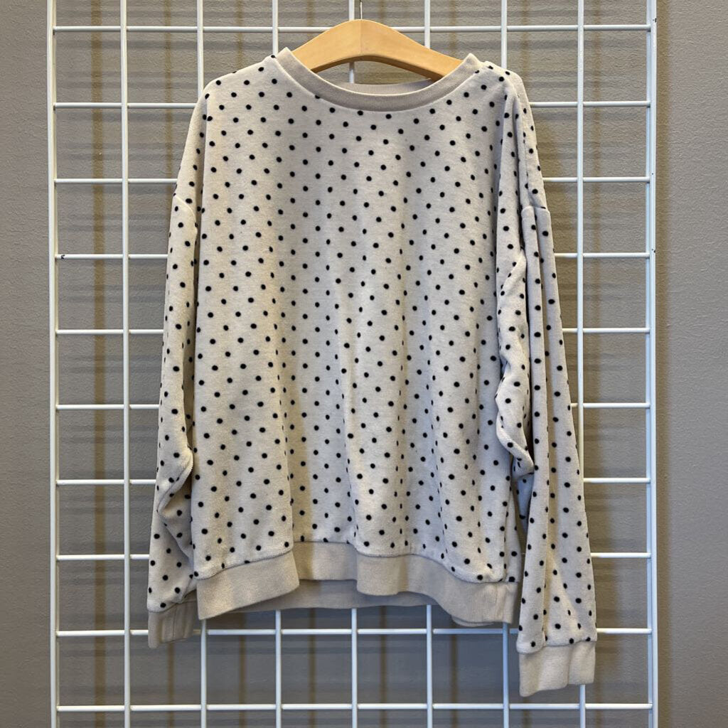 Tea Dot Velour LS Crewneck - 10