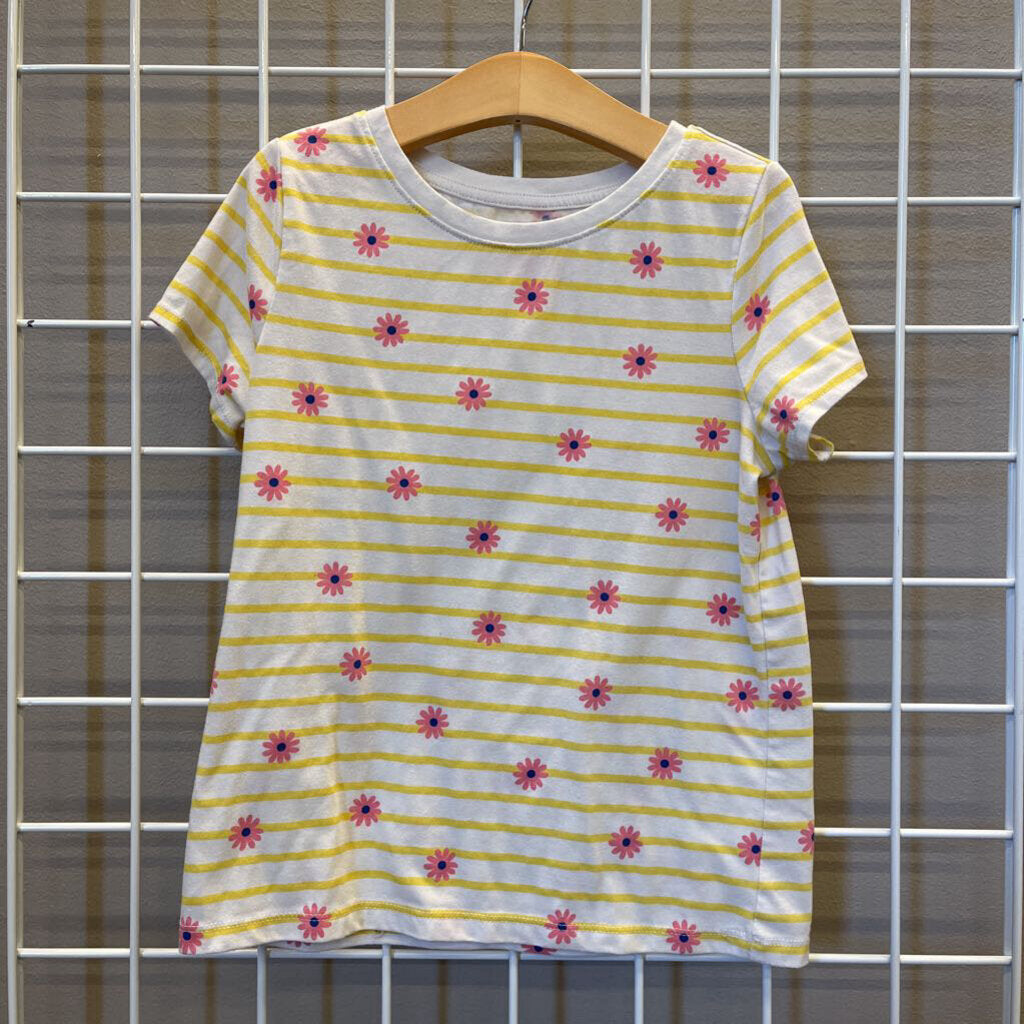 Cat & Jack Stripe Daisy SS Tee - 8