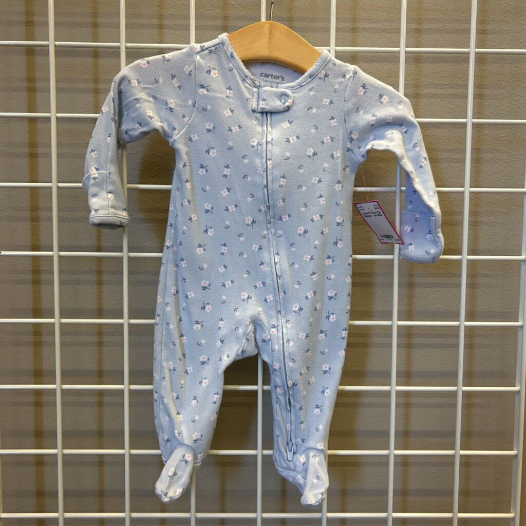 Carter's Floral Zip Sleeper - 3m