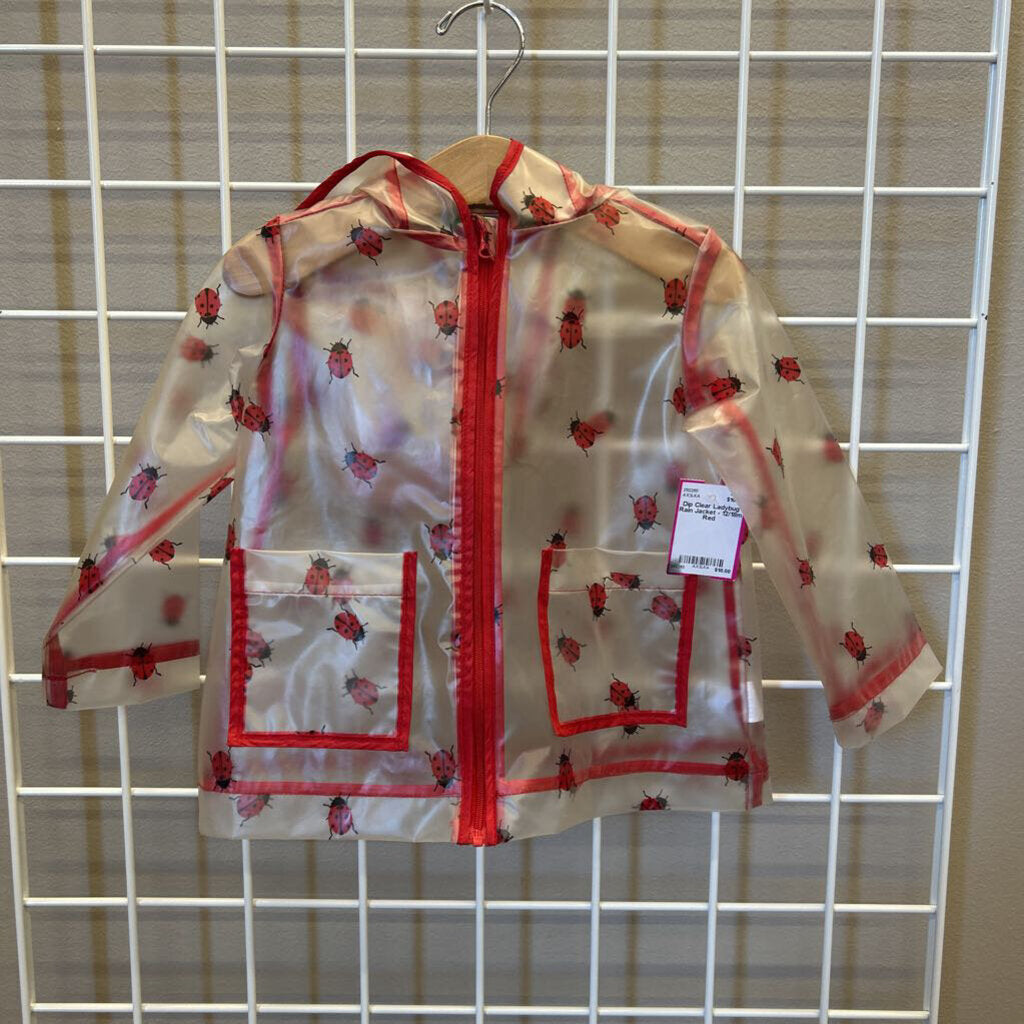 Dip Clear Ladybug Rain Jacket - 12/18m