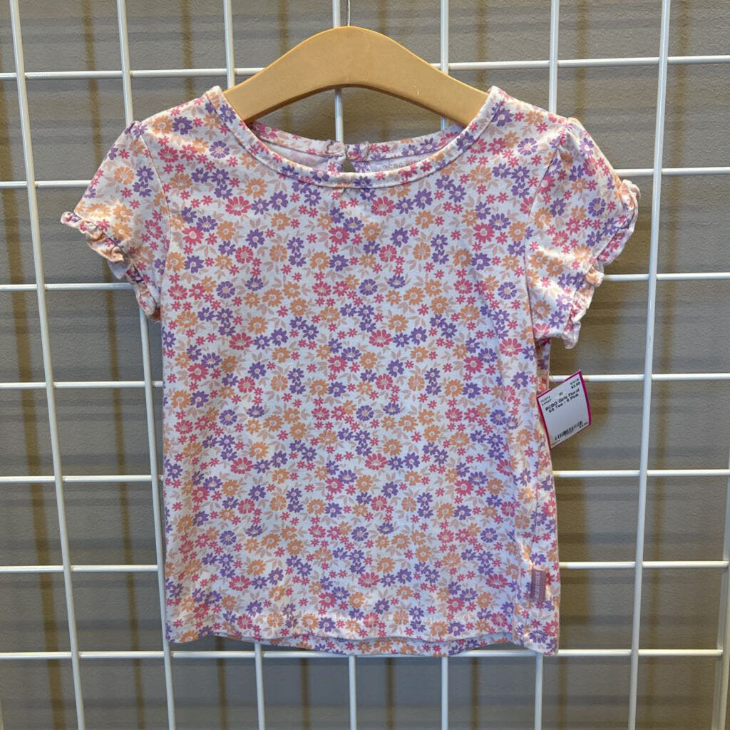 BCBG Girls Floral SS Tee - 6
