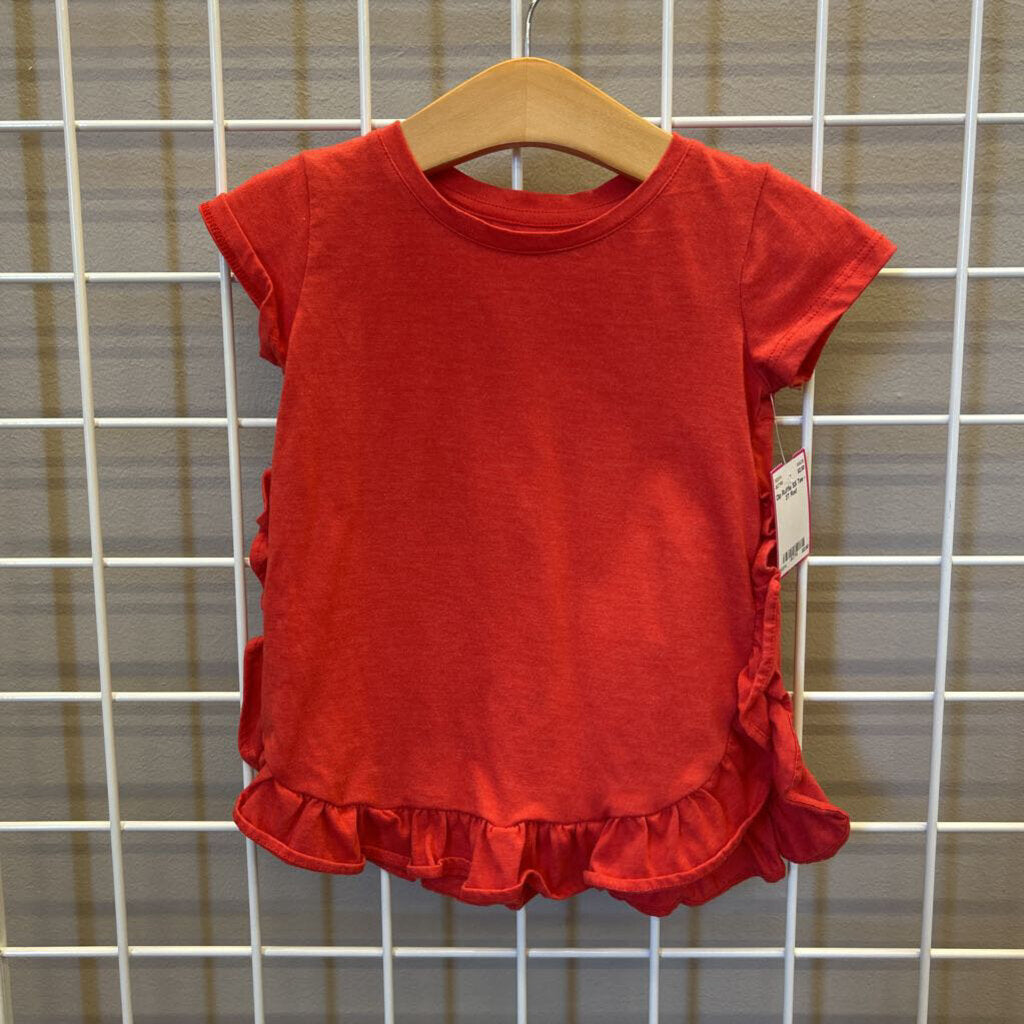 Dip Ruffle SS Tee - 3T