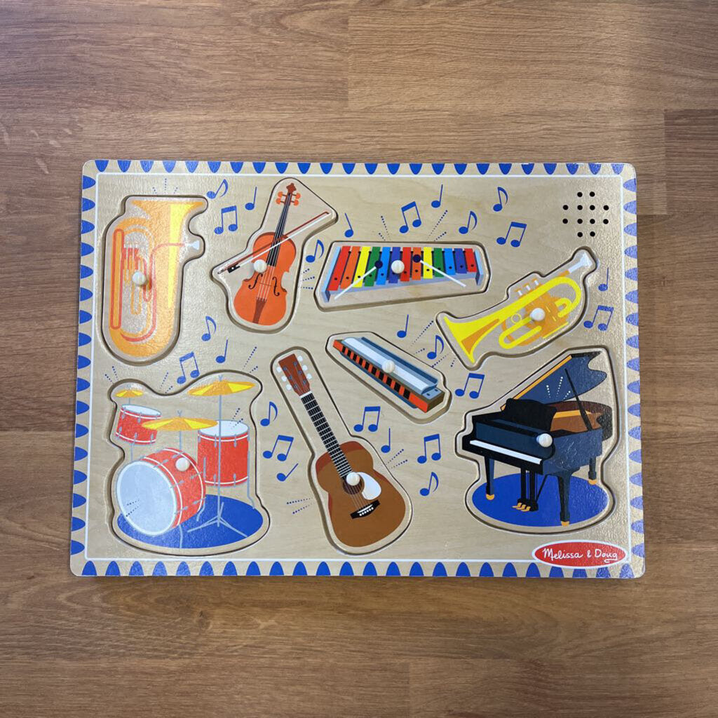 Melissa & Doug Wooden Sound Puzzle - Instruments