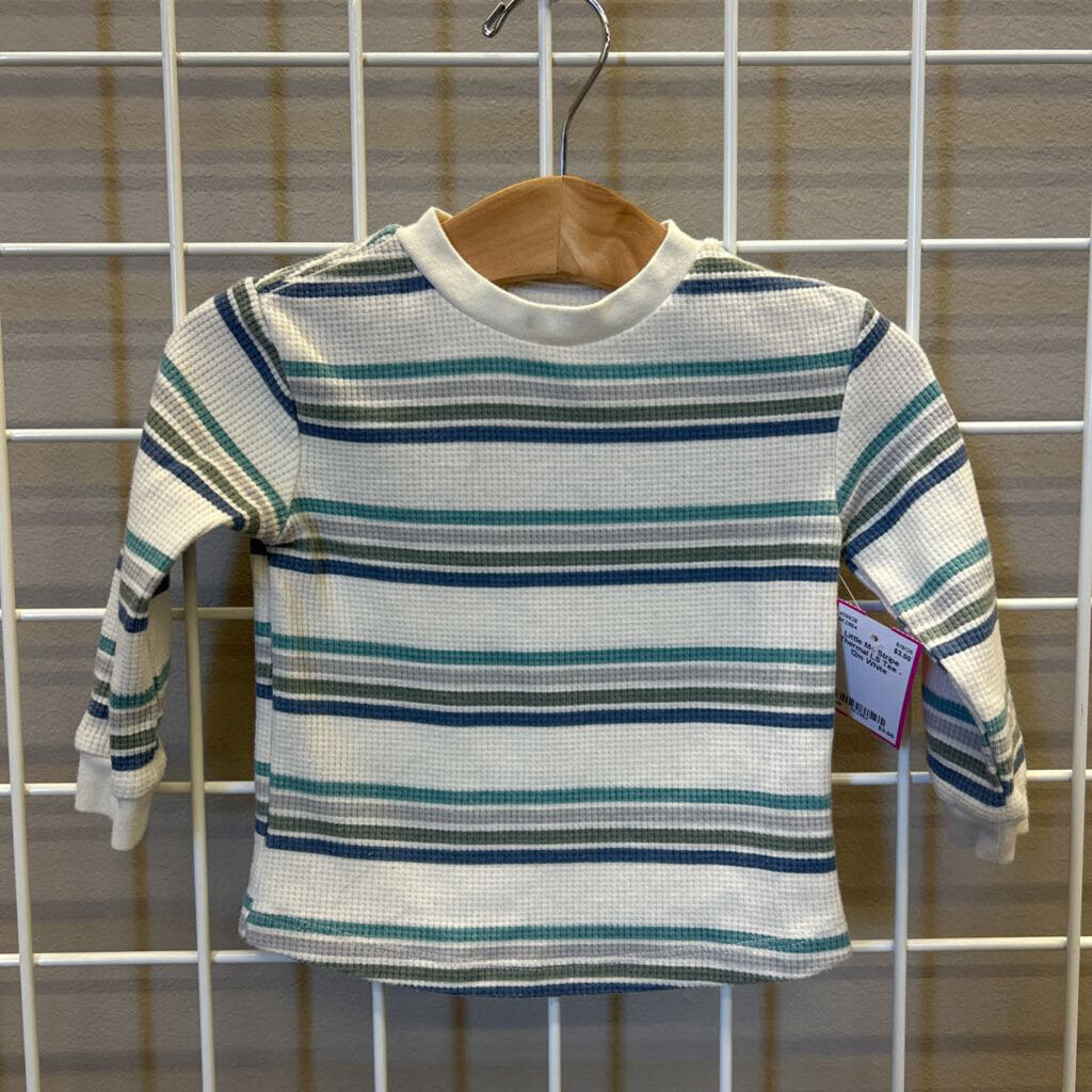 Little Me Stripe Thermal LS Tee - 12m