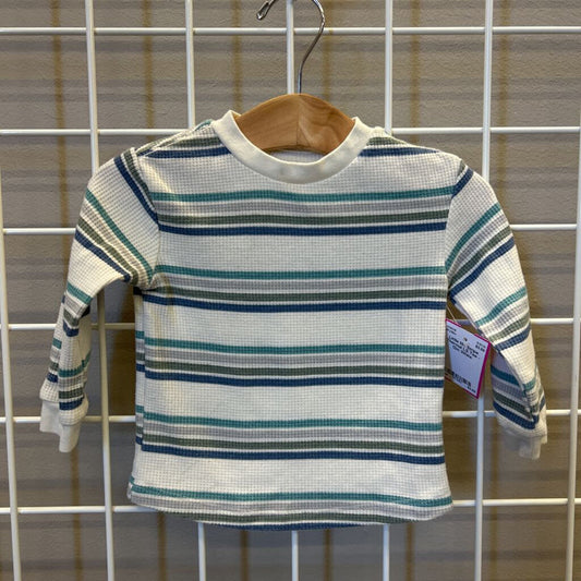 Little Me Stripe Thermal LS Tee - 12m