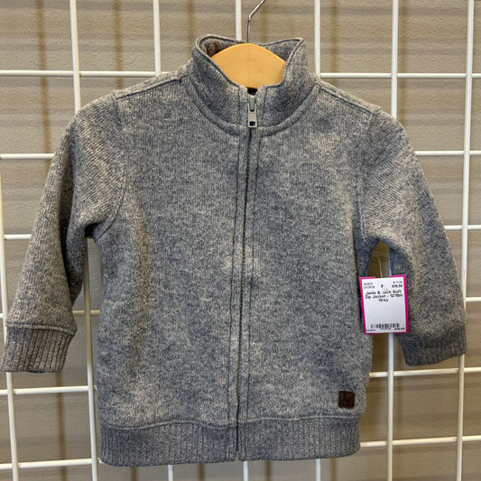 Janie & Jack Soft Zip Jacket - 12/18m