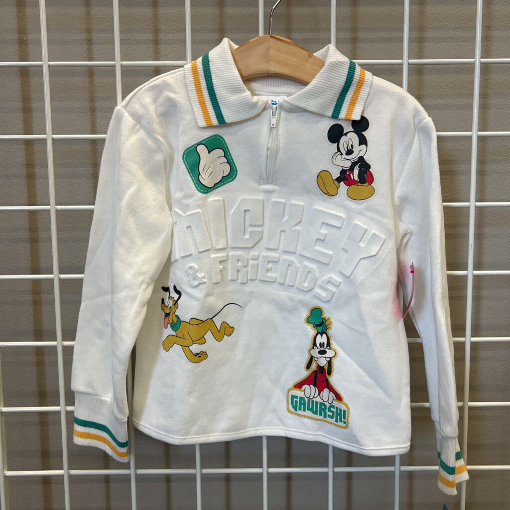 NWT Mickey & Friends Quarter Zip - 3T