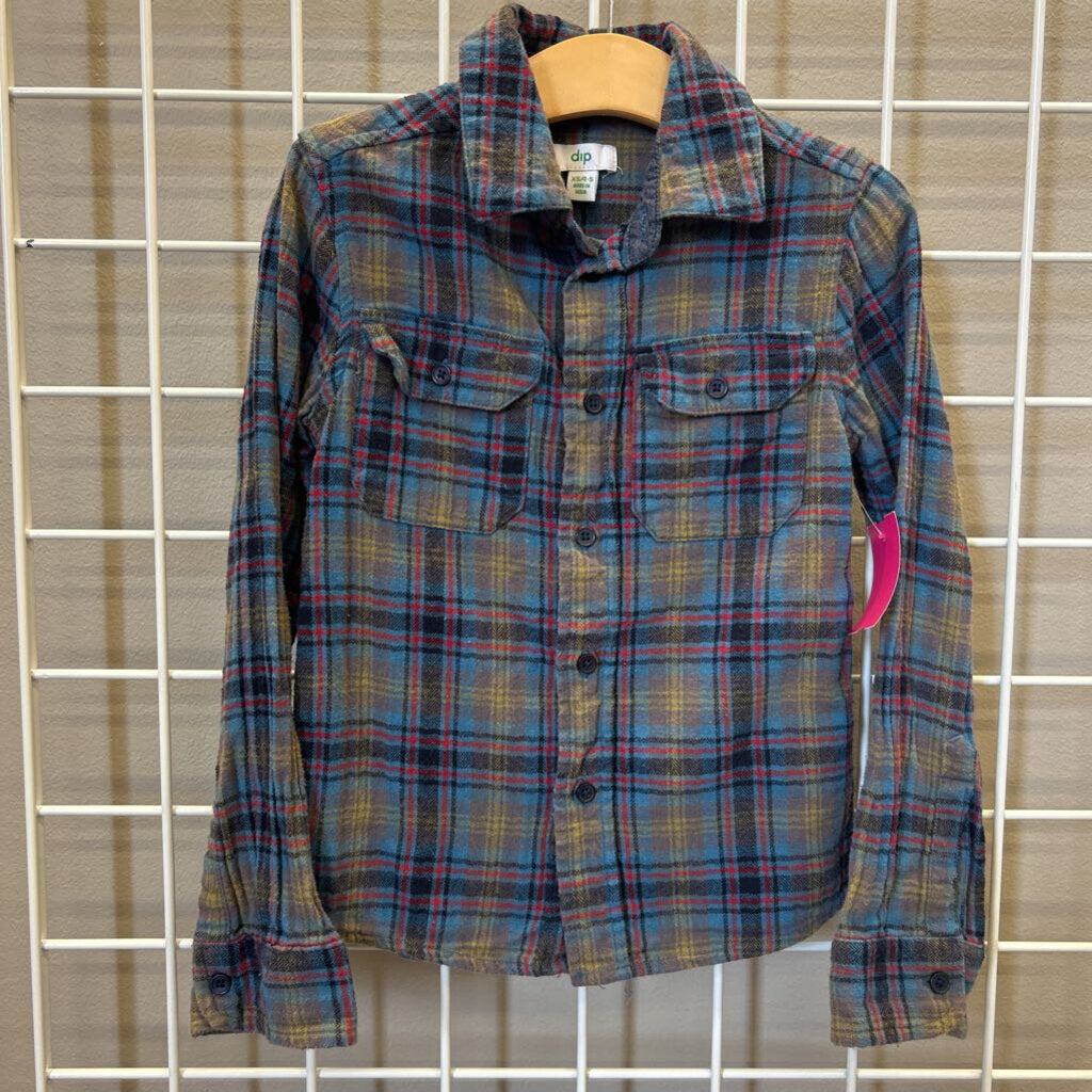 Dip Plaid Flannel LS Button Up - 4/5