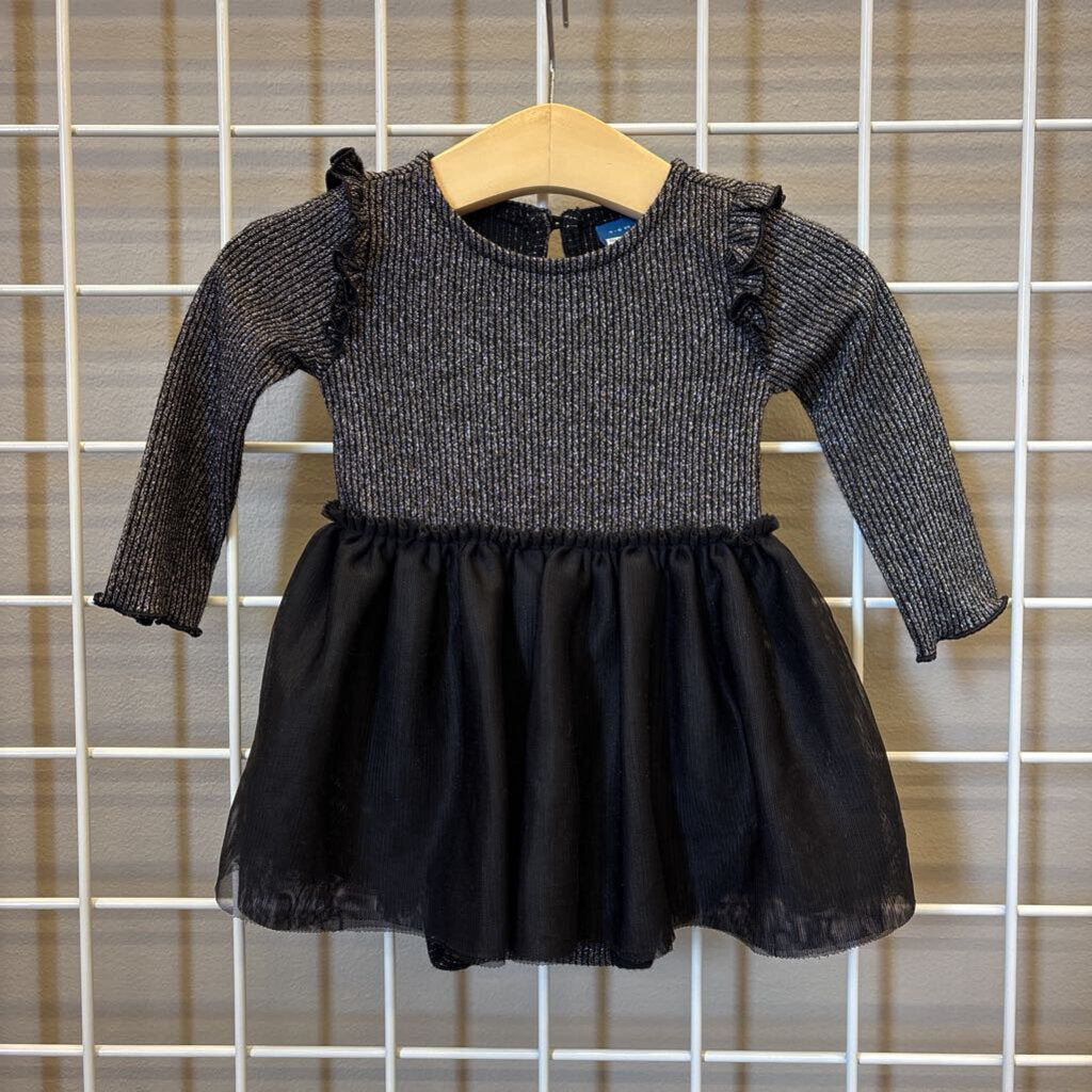 Old Navy Sparkle LS Tulle Dress - 3/6m