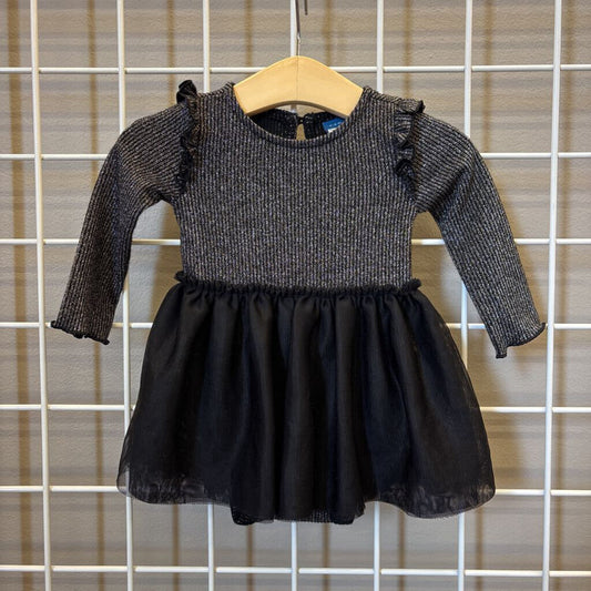 Old Navy Sparkle LS Tulle Dress - 3/6m