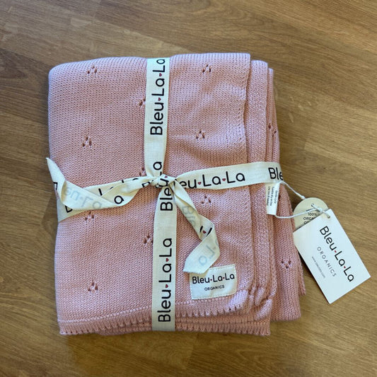 NEW Blue La La Knit Blanket - Pink