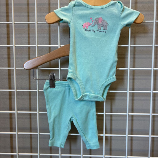 Carter's Elephant Onesie Set - NB