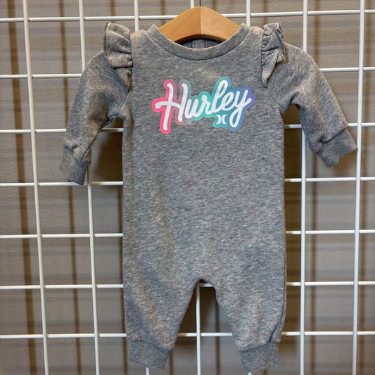 Hurley LS Ruffle Romper - 3m