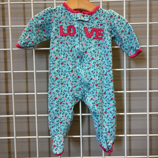 Carter's Floral Zip Sleeper - 0/3m